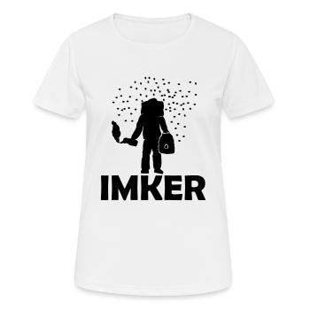imker - Frauen T-Shirt atmungsaktiv - Weiß - Vorne - AI Model Female 172 dark (172cm)