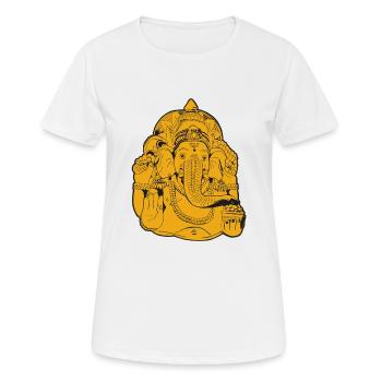 Ganesha - Frauen T-Shirt atmungsaktiv - Weiß - Vorne - AI Model Female 172 dark (172cm)