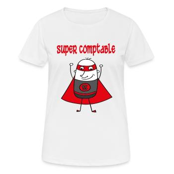 Super comptable - Frauen T-Shirt atmungsaktiv - Weiß - Vorne - AI Model Female 172 dark (172cm)