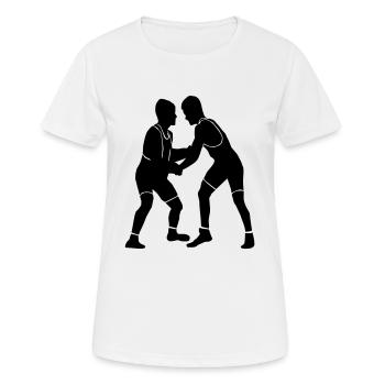 Ringen - Frauen T-Shirt atmungsaktiv - Weiß - Vorne - AI Model Female 172 dark (172cm)