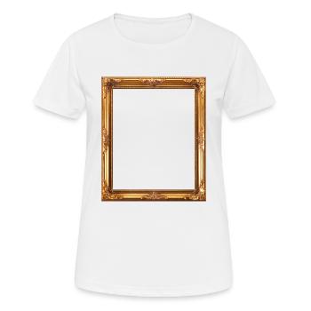 Golden Picture Frame - Women's Breathable T-Shirt - white - Front - AI Model Female 172 dark (172cm)