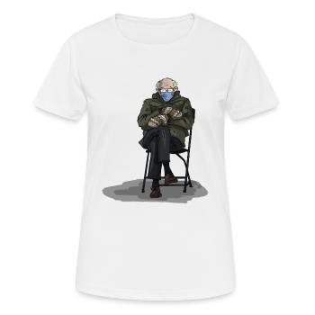 Grandpa on folding chair - Women's Breathable T-Shirt - white - Front - AI Model Female 172 dark (172cm)