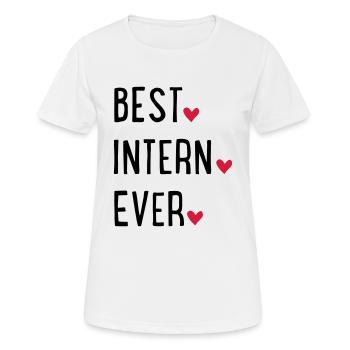 Intern - Women's Breathable T-Shirt - white - Front - AI Model Female 172 dark (172cm)