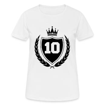 wappen 10 - Frauen T-Shirt atmungsaktiv - Weiß - Vorne - AI Model Female 172 dark (172cm)