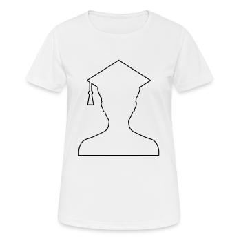 Étudiant - T-shirt respirant Femme - blanc - Devant - AI Model Female 172 dark (172cm)