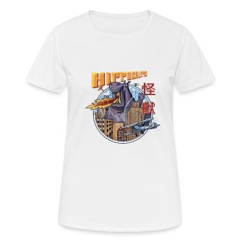 Hippocalypse - Frauen T-Shirt atmungsaktiv - Weiß - Vorne - AI Model Female 172 dark (172cm)
