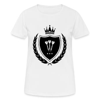 Wappen Dart - Frauen T-Shirt atmungsaktiv - Weiß - Vorne - AI Model Female 172 dark (172cm)