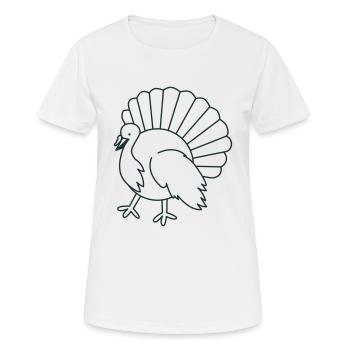 Round turkey showing - Women's Breathable T-Shirt - white - Front - AI Model Female 172 dark (172cm)
