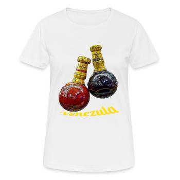 Venezuela maracas - Frauen T-Shirt atmungsaktiv - Weiß - Vorne - AI Model Female 172 dark (172cm)