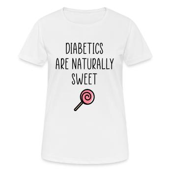 Citation amusante pour diabétiques - T-shirt respirant Femme - blanc - Devant - AI Model Female 172 dark (172cm)