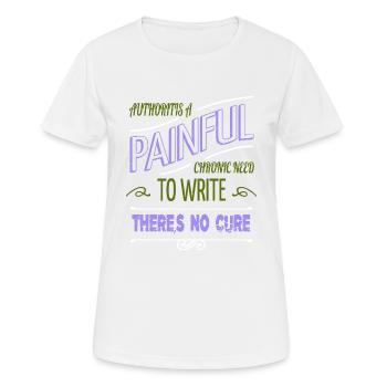 funny sayings literary blog humor jokes editor - Frauen T-Shirt atmungsaktiv - Weiß - Vorne - AI Model Female 172 dark (172cm)