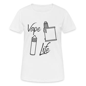 Vape Life - Vaping - Vaping - Steam Engine - Women's Breathable T-Shirt - white - Front - AI Model Female 172 dark (172cm)