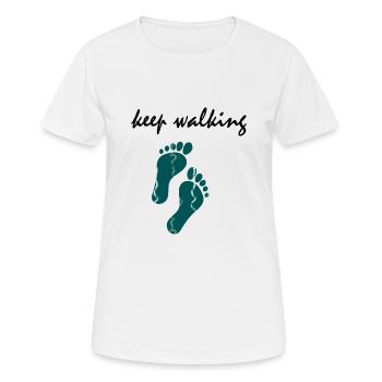Keep walking - go on! - Women's Breathable T-Shirt - white - Front - AI Model Female 172 dark (172cm)
