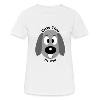 das tier in mir - Frauen T-Shirt atmungsaktiv - Weiß - Vorne - AI Model Female 172 dark (172cm)