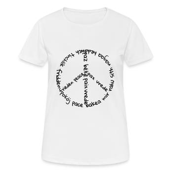 frieden - Frauen T-Shirt atmungsaktiv - Weiß - Vorne - AI Model Female 172 dark (172cm)