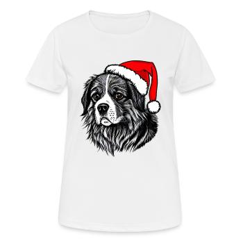 Weihnachten Hund süß lustig Hunde Tier Welpe 15 - Frauen T-Shirt atmungsaktiv - Weiß - Vorne - AI Model Female 172 dark (172cm)
