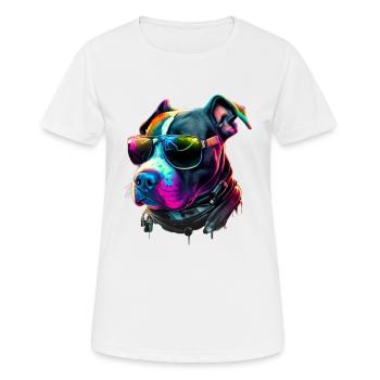 American Staffordshire Terrier Dogs Staffordshire - Frauen T-Shirt atmungsaktiv - Weiß - Vorne - AI Model Female 172 dark (172cm)