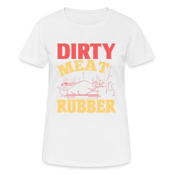 SCHMUTZIGES FLEISCH GUMMI LUSTIG - Frauen T-Shirt atmungsaktiv - Weiß - Vorne - AI Model Female 172 dark (172cm)