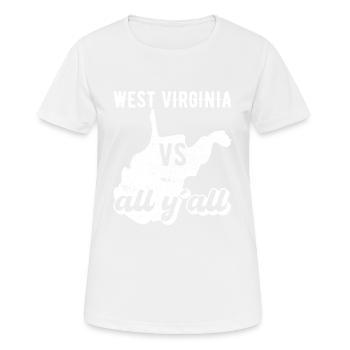 West Virginia all y all gift - Women's Breathable T-Shirt - white - Front - AI Model Female 172 dark (172cm)