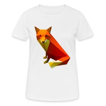 Fox - Frauen T-Shirt atmungsaktiv - Weiß - Vorne - AI Model Female 172 dark (172cm)