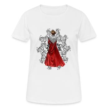 Rotes Mandala von Arlesienne - Frauen T-Shirt atmungsaktiv - Weiß - Vorne - AI Model Female 172 dark (172cm)