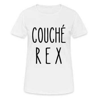 couché rex - T-shirt respirant Femme - blanc - Devant - AI Model Female 172 dark (172cm)