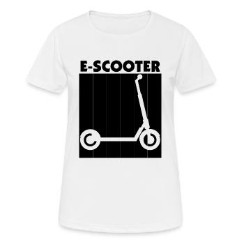 E-Scooter Roller Scooter - T-shirt respirant Femme - blanc - Devant - AI Model Female 172 dark (172cm)