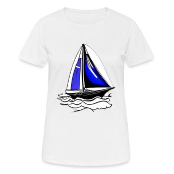 Sailing Ship Sailing Sailing Sailing Sailing Sailboat - Women's Breathable T-Shirt - white - Front - AI Model Female 172 dark (172cm)