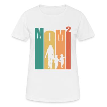 Maman Mmarmonne Maman Rétro - T-shirt respirant Femme - blanc - Devant - AI Model Female 172 dark (172cm)