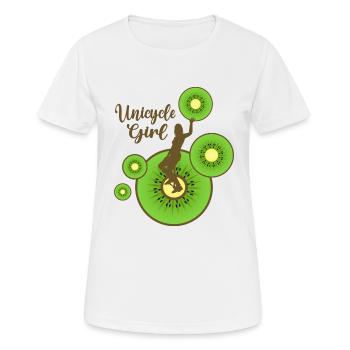 unicycle unicycle artist unicycle unicycle-girl - Women's Breathable T-Shirt - white - Front - AI Model Female 172 dark (172cm)