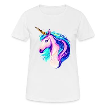 Einhorn Fabeltier Unicorn Mädchen Einhörner - Frauen T-Shirt atmungsaktiv - Weiß - Vorne - AI Model Female 172 dark (172cm)
