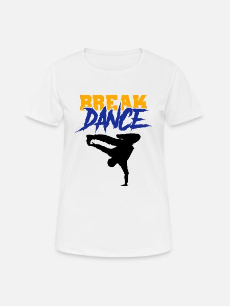 Break Dance - Women's Breathable T-Shirt - white