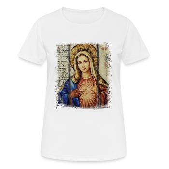 Holly Mary Maria Madonna Mariana Virgin Mary Holy - Women's Breathable T-Shirt - white - Front - AI Model Female 172 dark (172cm)