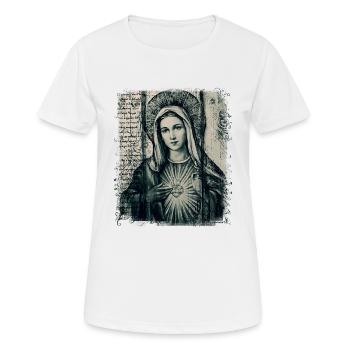 Holly Mary Maria Madonna Mariana Virgin Mary Holy - Women's Breathable T-Shirt - white - Front - AI Model Female 172 dark (172cm)