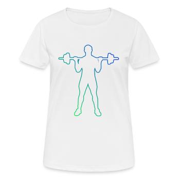 Fitness Ausdauertraining Krafttraining Herren - Frauen T-Shirt atmungsaktiv - Weiß - Vorne - AI Model Female 172 dark (172cm)