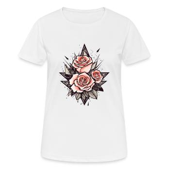 Roses - T-shirt respirant Femme - blanc - Devant - AI Model Female 172 dark (172cm)