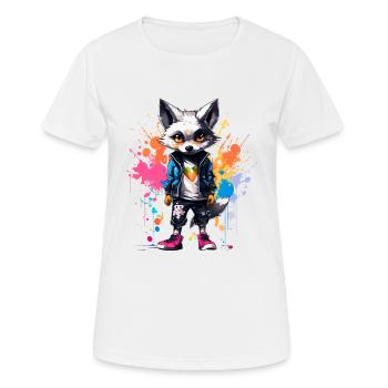 Fox in the Art House: A Crafted Tee Full of Flair! - Women's Breathable T-Shirt - white - Front - AI Model Female 172 dark (172cm)