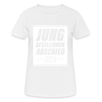 Junggesellinnenabschied 2024 Jga - Frauen T-Shirt atmungsaktiv - Weiß - Vorne - AI Model Female 172 dark (172cm)