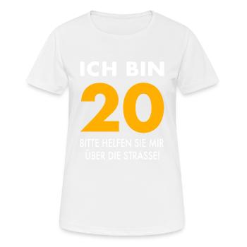 20. Geburtstag Geschenk 20 Jahre Sprüche - Frauen T-Shirt atmungsaktiv - Weiß - Vorne - AI Model Female 172 dark (172cm)