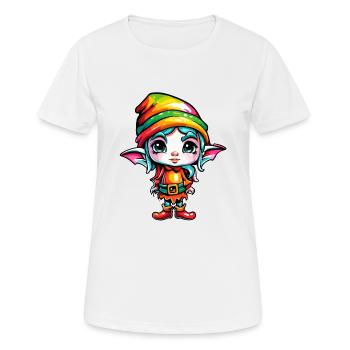Imp / Dwarf / Fairy / Christmas / Elf - Women's Breathable T-Shirt - white - Front - AI Model Female 172 dark (172cm)