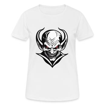 Teufel / Hölle / Horror / teuflisch / böse - Frauen T-Shirt atmungsaktiv - Weiß - Vorne - AI Model Female 172 dark (172cm)