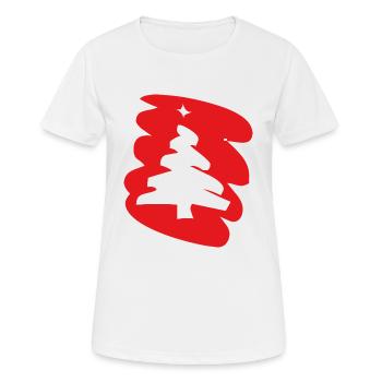 Weihnachtsbaum - Frauen T-Shirt atmungsaktiv - Weiß - Vorne - AI Model Female 172 dark (172cm)