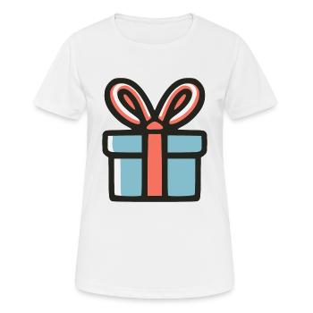 Gift Box - Women's Breathable T-Shirt - white - Front - AI Model Female 172 dark (172cm)
