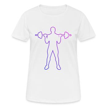 Gewichtheben Cardio Krafttraining Ausdauertraining - Frauen T-Shirt atmungsaktiv - Weiß - Vorne - AI Model Female 172 dark (172cm)