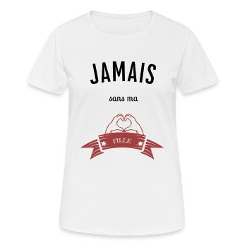 Jamais Sans ma Fille - T-shirt respirant Femme - blanc - Devant - AI Model Female 172 dark (172cm)