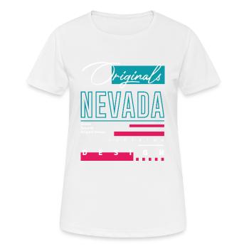 Nevada - Frauen T-Shirt atmungsaktiv - Weiß - Vorne - AI Model Female 172 dark (172cm)