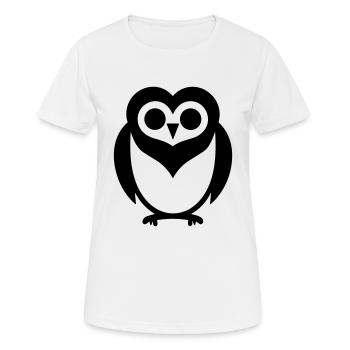 Petite chouette - T-shirt respirant Femme - blanc - Devant - AI Model Female 172 dark (172cm)
