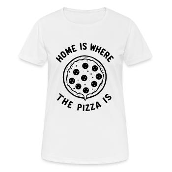 Home is Where the Pizza is - Women's Breathable T-Shirt - white - Front - AI Model Female 172 dark (172cm)