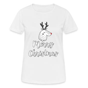 Merry Christmas - Women's Breathable T-Shirt - white - Front - AI Model Female 172 dark (172cm)