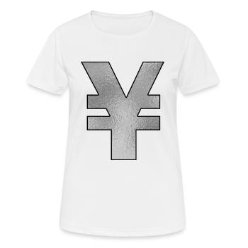 Yenzeichen Silber - Frauen T-Shirt atmungsaktiv - Weiß - Vorne - AI Model Female 172 dark (172cm)